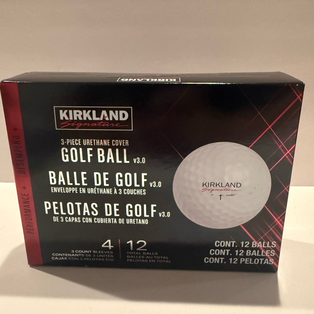 Kirkland Signature Golf Balls - White with Red Accents (12 Pack)